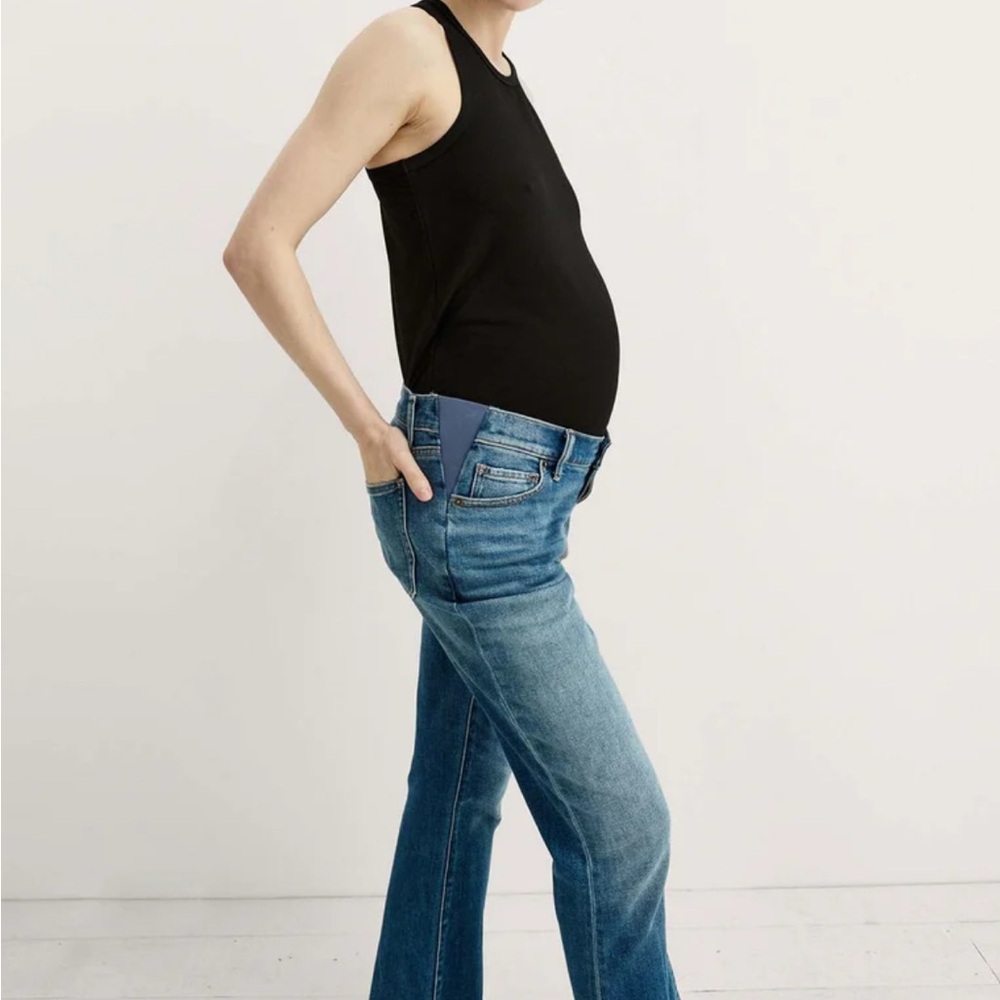 NWOT Hatch Women's Blue Maternity Jeans -28